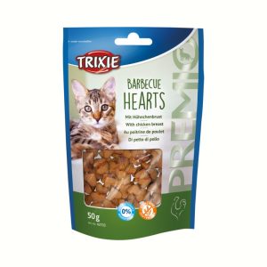 Trixie Premio Barbecue Hearts srca sa ukusom piletine sa roštilja 50g poslastica za mačke