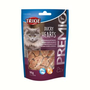 Trixie Premio Ducky Hearts pačja srca 50g poslastica za mačke