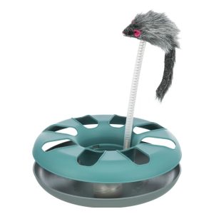 Plastični krug sa lopticom i mišem za mačke