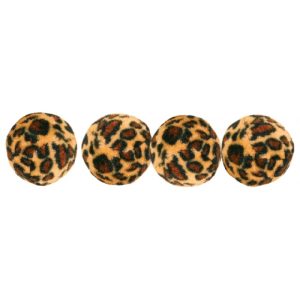Set 4 leopard print loptice za mačke
