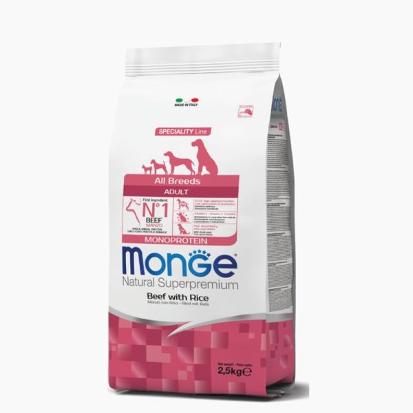 Monge All Breeds Adult Beef and Rice 2,5kg i 12kg