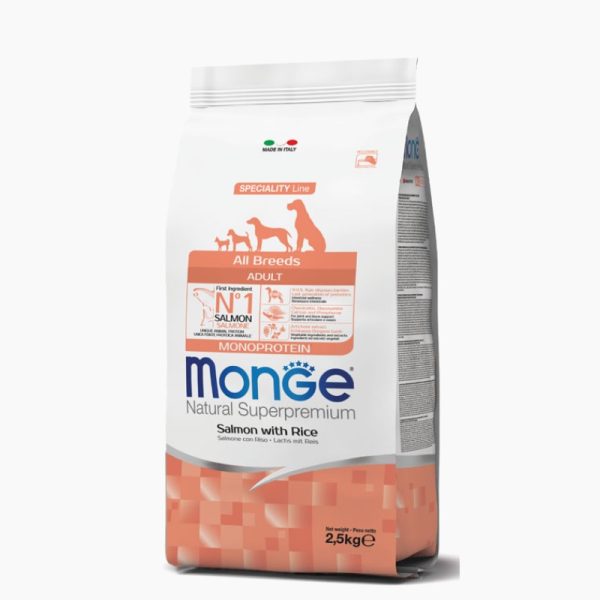 Monge All Breeds Adult Salmon and Rice 2,5kg i 12kg