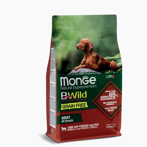 Monge Bwild All Breads Adult Grain Free Lamb with Potatoes and Peas 2,5kg i 12kg