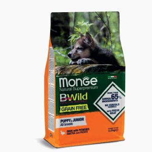 Monge Bwild All Breads Puppy and Junior Grain Free Duck with Potatoes 2,5kg i 12kg