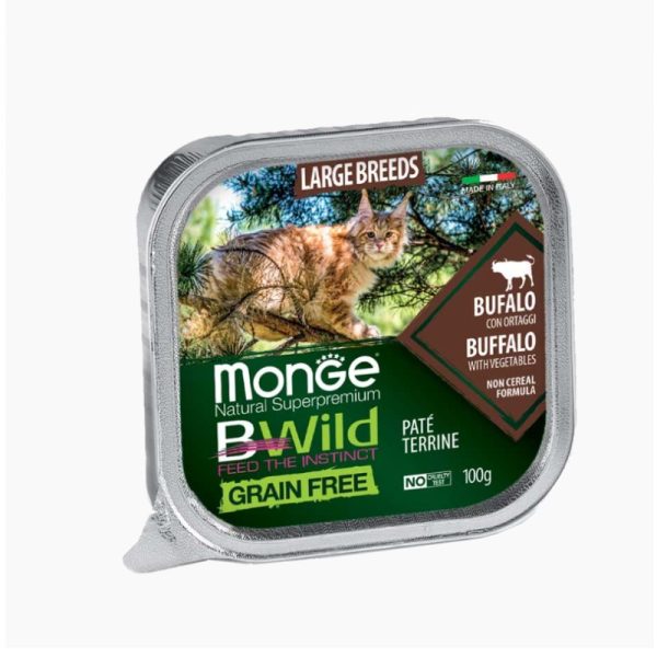 Monge Bwild Pate Large Breed Grain Free Buffalo with Vegetables 100g