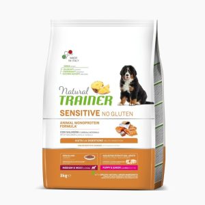 Natural Trainer Medium and Maxi Puppy and Junior Sensitive bez glutena Losos 3kg i 12kg