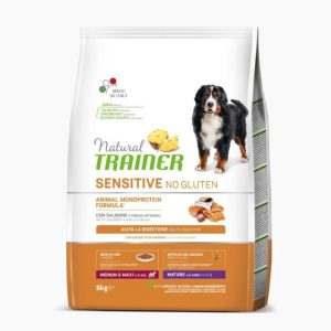 Natural Trainer Medium and Maxi Maturity bez glutena Losos za starije pse 3kg i 12kg
