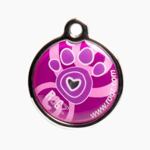 Rogz ID Privezak Pink Paw za pse