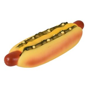 Vinil hot dog sa senfom sa zvukom 25cm igračka za pse