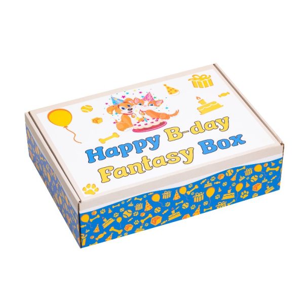 happy b-day fantasy box rođendanski poklon za pse