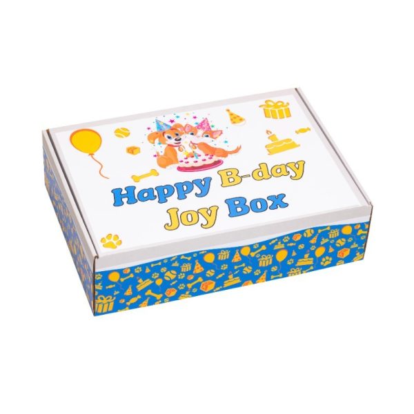 happy b-day joy box rođendanski poklon za pse