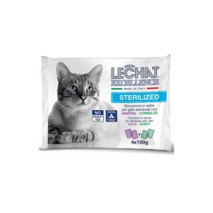 Monge Le Chat Excellence Cat Adult Sterilised Multipack Pouches Duck and Rabiit Pačetina i zečetina 4x100g