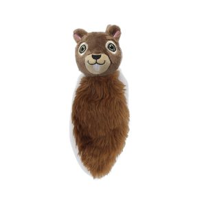 Plišana veverica sa zvukom 23cm igračka za pse