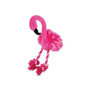 Plišani flamingo sa nogama od kanapa igračka za pse