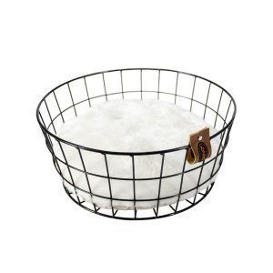 Round Metal Basket Caviar korpa za pse i mačke 35x35x15cm