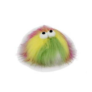 Fluffy Ball Yellow plišana čupava loptica sa mačjom travom igračka za mačke