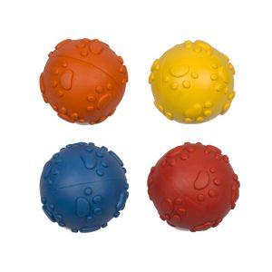 Gumena lopta sa šapicama igračka za pse 7cm