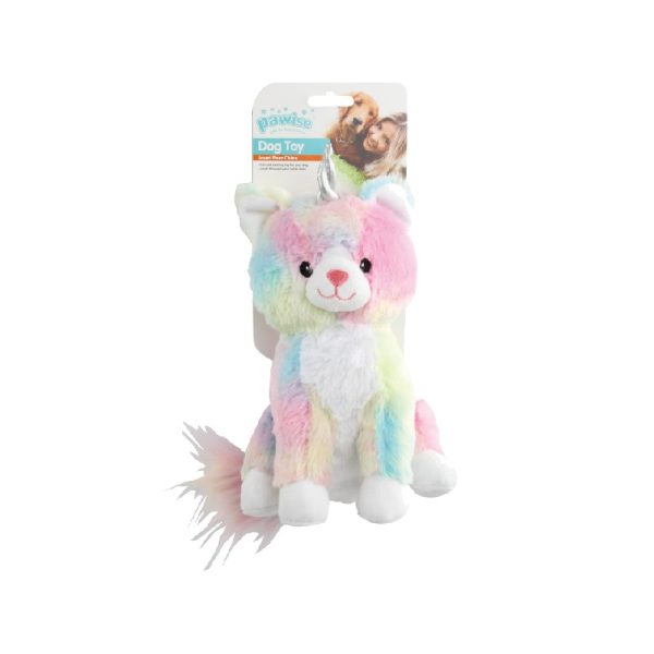 Rainbow World plišana mačka u duginim bojama 32cm igračka za pse