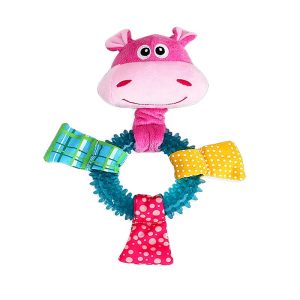Puppy Ring Hippo plišani nislki konj sa TPR prstenom 26cm igračka za štence
