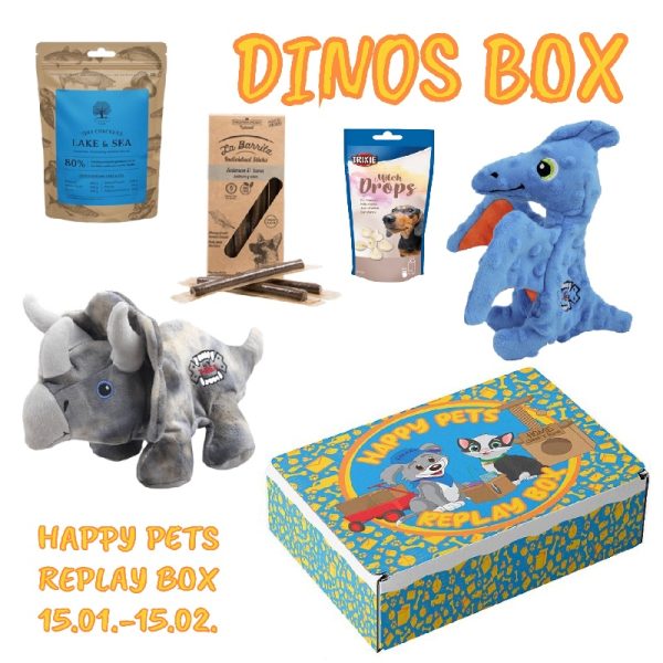 Happy Pets Replay Dinos Box Monthly Subscription Box za pse