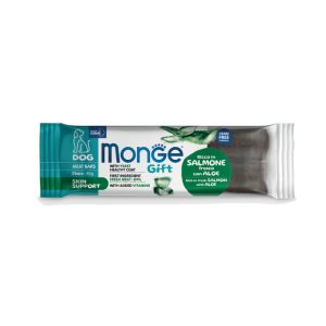 Monge Gift Meat Bars Adult Skin Support - Rich in Fresh Salmon with Aloe funkcionalna štapić poslastica sa svežim lososom i aloja verom 40g - 2kom