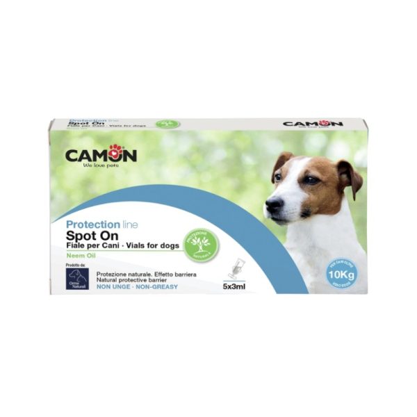 Camon Spot On Dog Biljna zaštita sa uljem Nima za pse do 10kg 5x3ml