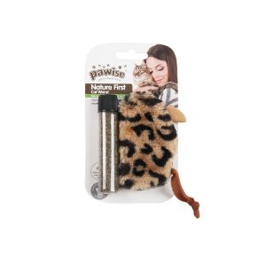 Plišani miš bez punjenja sa mačjom travom 10cm igračka za mačke